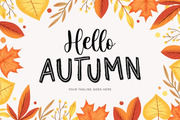 Hand drawn autumn lettering