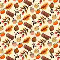 Free vector hand drawn autumn patterns collection