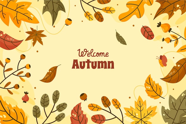 Free vector hand drawn autumn sale background