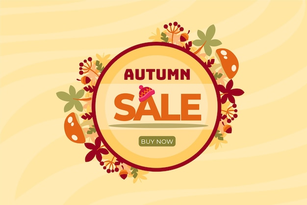 Free vector hand drawn autumn sale banner