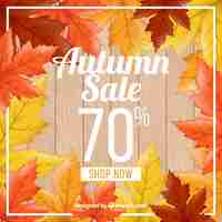 Free vector hand drawn autumn sale with modern style