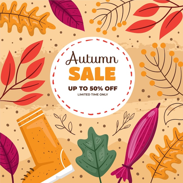 Hand drawn autumn sale