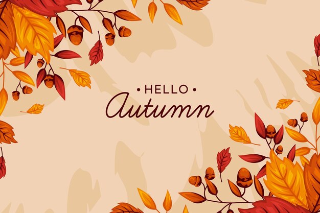 Hand-drawn autumn wallpaper