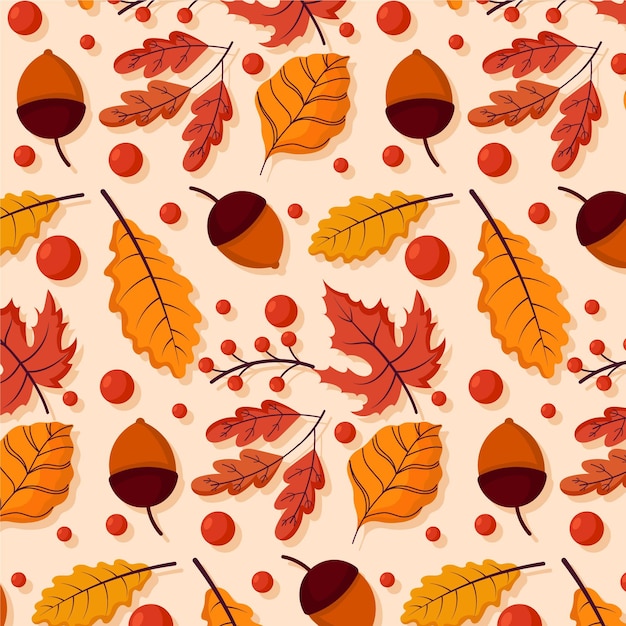 Free vector hand drawn autumnal background