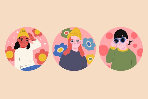 Free Vector hand drawn avatar  illustration