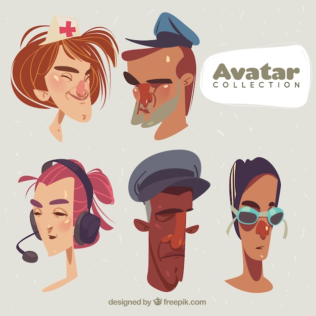 Hand drawn avatars with artisitic style