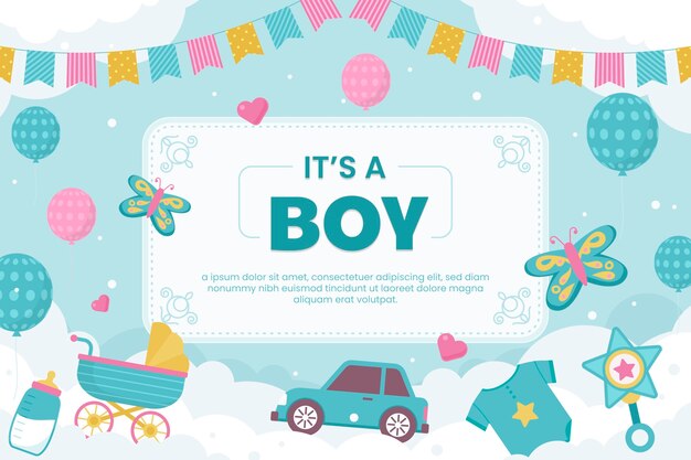 Free Vector | Hand drawn baby announcement background
