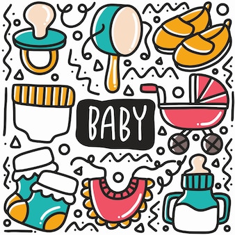 かわいい赤ちゃんの靴のイラスト プレミアムベクター かわいい赤ちゃんの靴のイラスト プレミアムベクター
