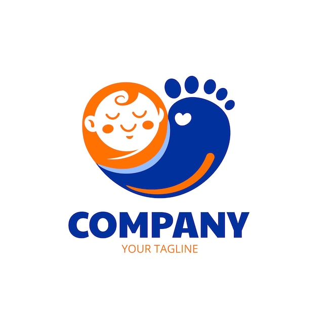 Free vector hand drawn  baby foot logo