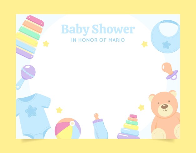 hand drawn baby shower celebration photocall