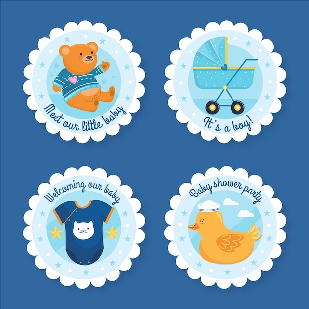 hand drawn baby shower design template