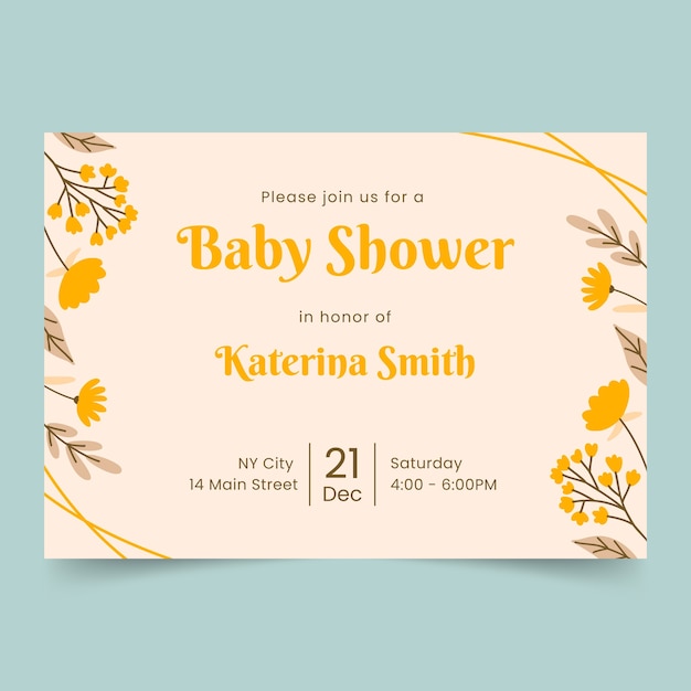 Hand Drawn Baby Shower Invitation