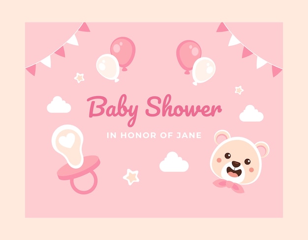 Photocall di baby shower disegnato a mano