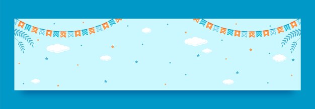 Hand drawn baby shower twitch banner