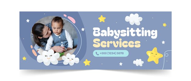hand drawn babysitting template