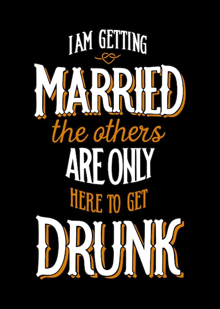 Hand drawn bachelor party text illustration