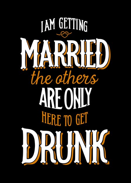 Hand drawn bachelor party text illustration