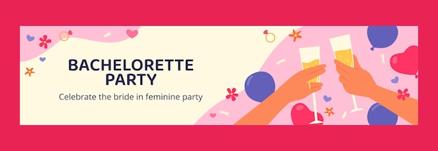 Hand drawn bachelorette party twitch banner