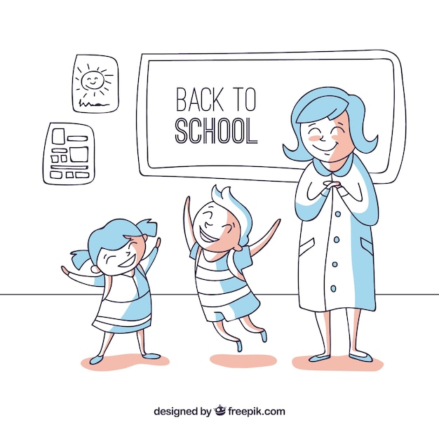 Free vector hand drawn back to school background