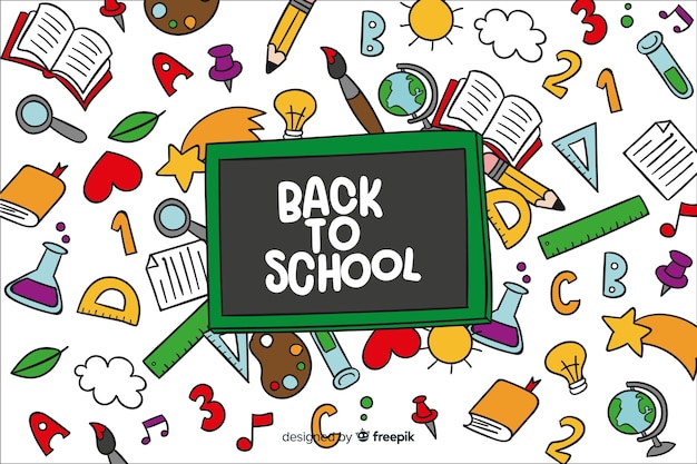 Free vector hand drawn back to school background