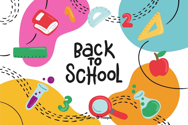 Hand drawn back to school background