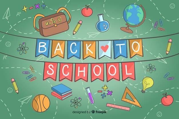 Hand drawn back to school background