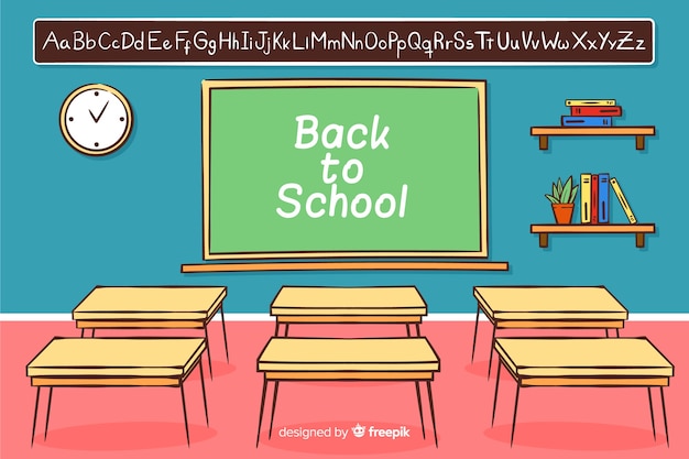 Hand drawn back to school background