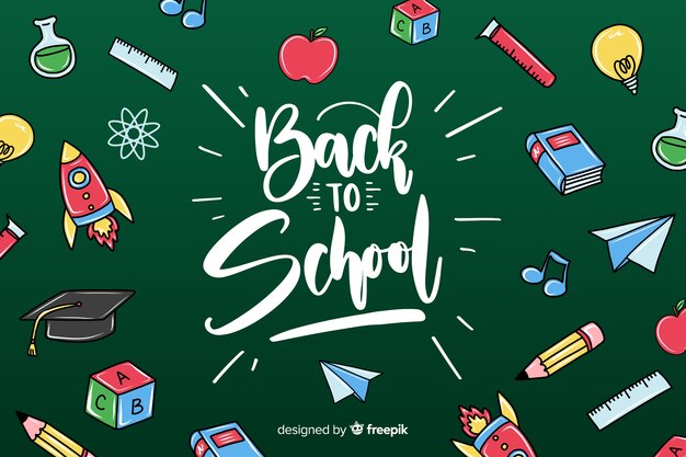 Hand drawn back to school background