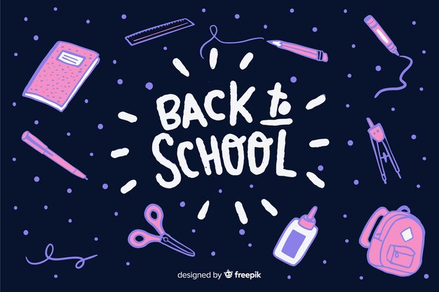 Hand drawn back to school background