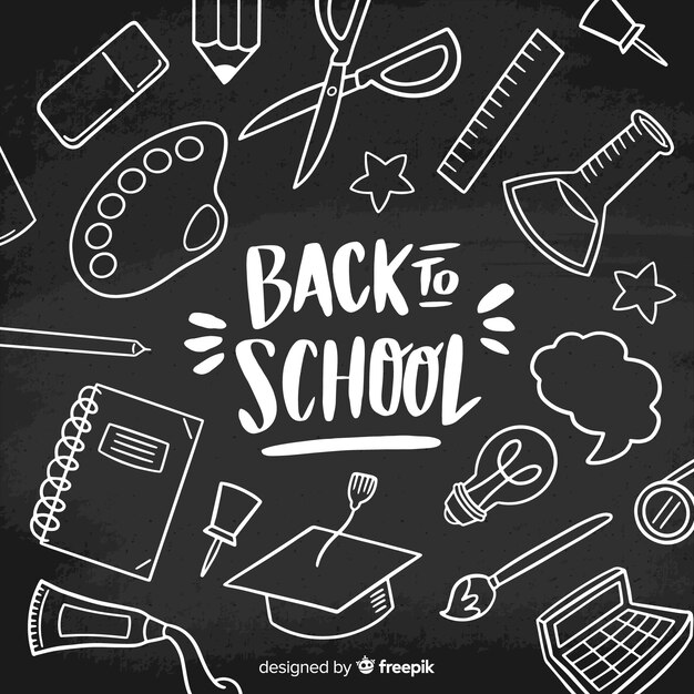 Hand drawn back to school background