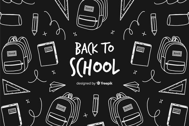 Hand drawn back to school background