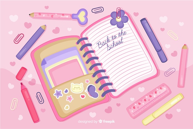 Free vector hand drawn back to school background