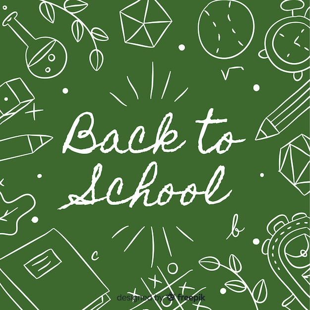 Hand drawn back to school background