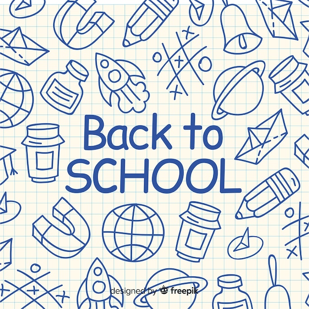 Free vector hand drawn back to school background