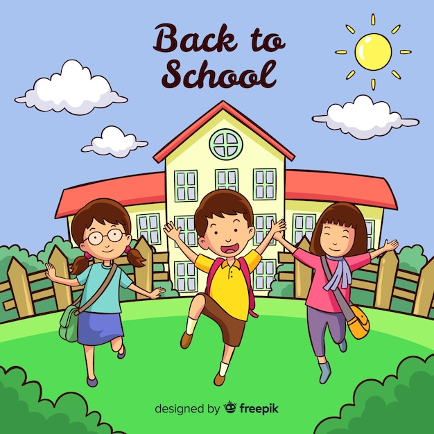 Free Vector hand drawn back to school background