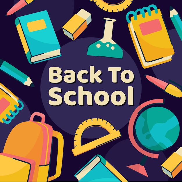 Hand drawn back to school background