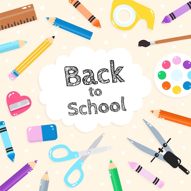 Hand drawn back to school background