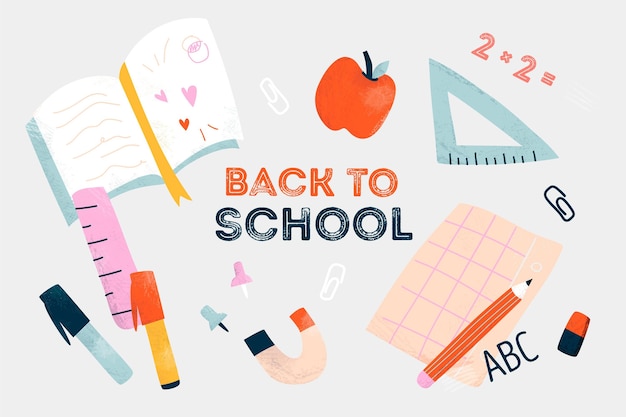 Hand drawn back to school background