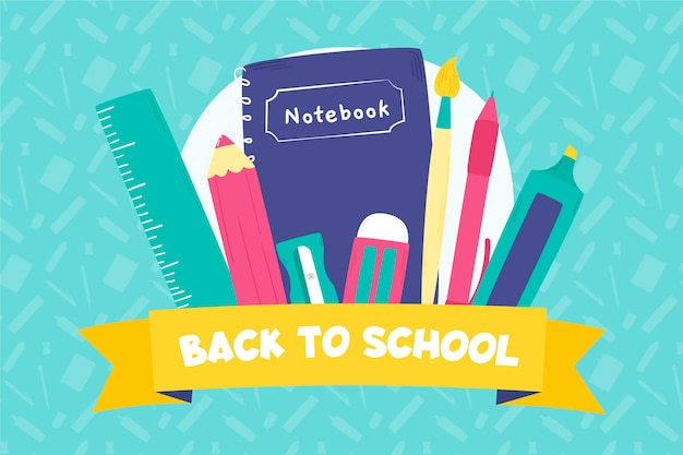 Hand drawn back to school background