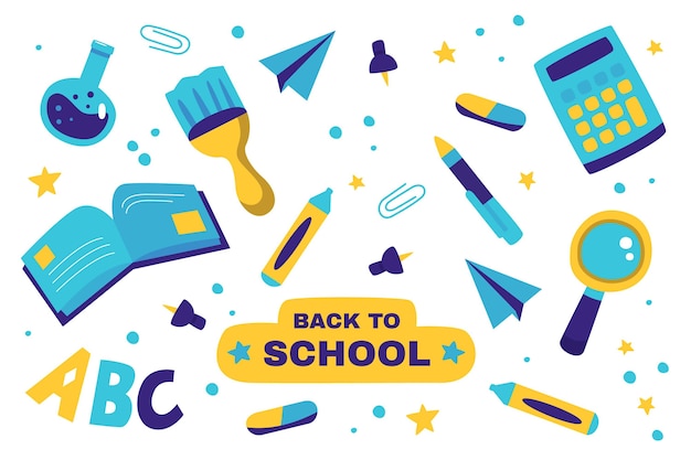 Free vector hand drawn back to school background