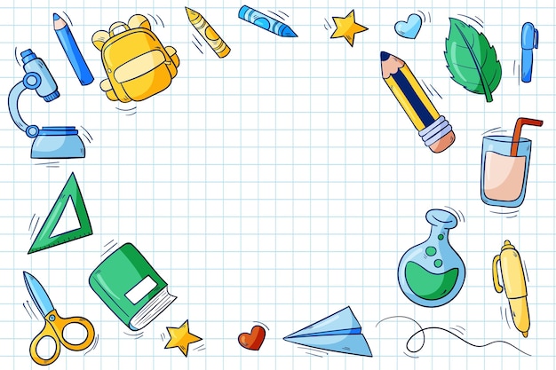 Free vector hand drawn back to school background