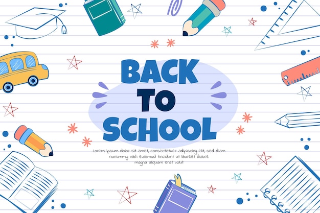 Free vector hand drawn back to school background