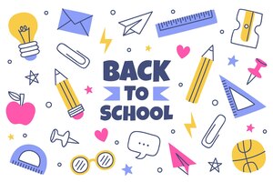Free vector hand drawn back to school background