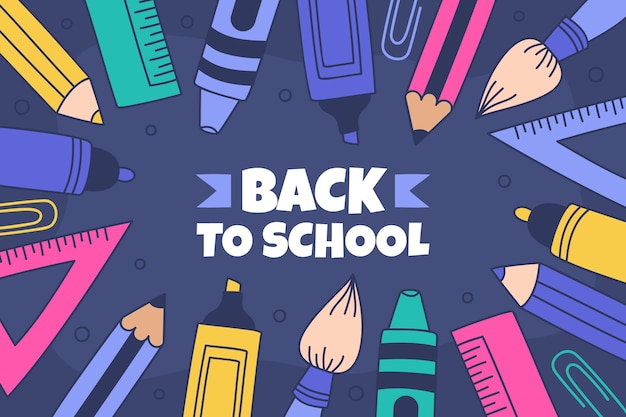 Free vector hand drawn back to school background