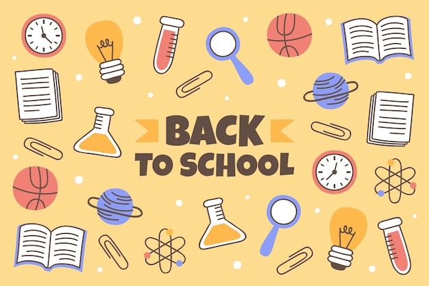 Free vector hand drawn back to school background