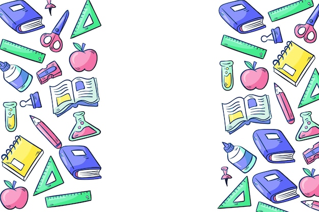 Free vector hand drawn back to school background