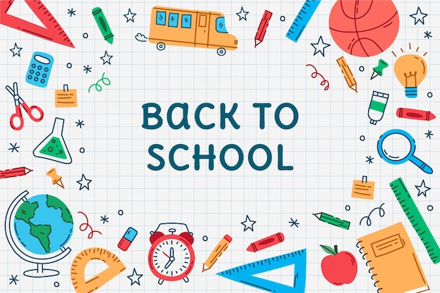 Free vector hand drawn back to school background