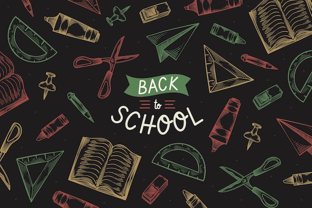 hand drawn back to school background