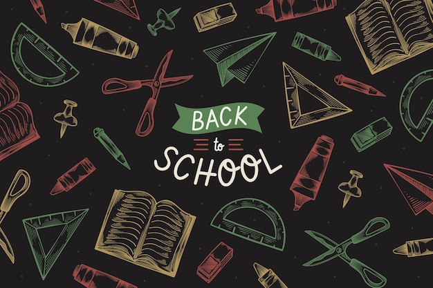 Free vector hand drawn back to school background