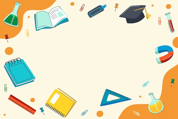 Free vector hand drawn back to school background